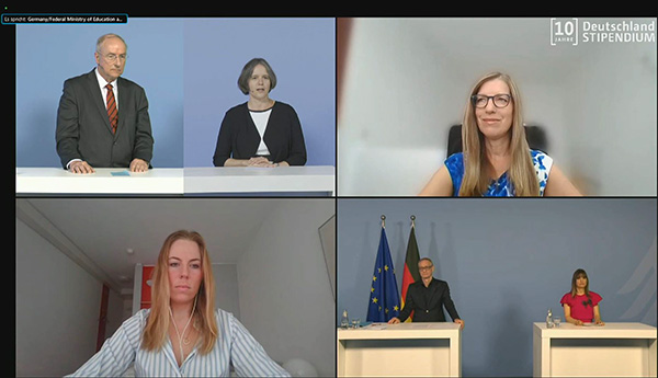 Podium-Deutschlandstipendium ©Screenshot-Frauke Adesiyan